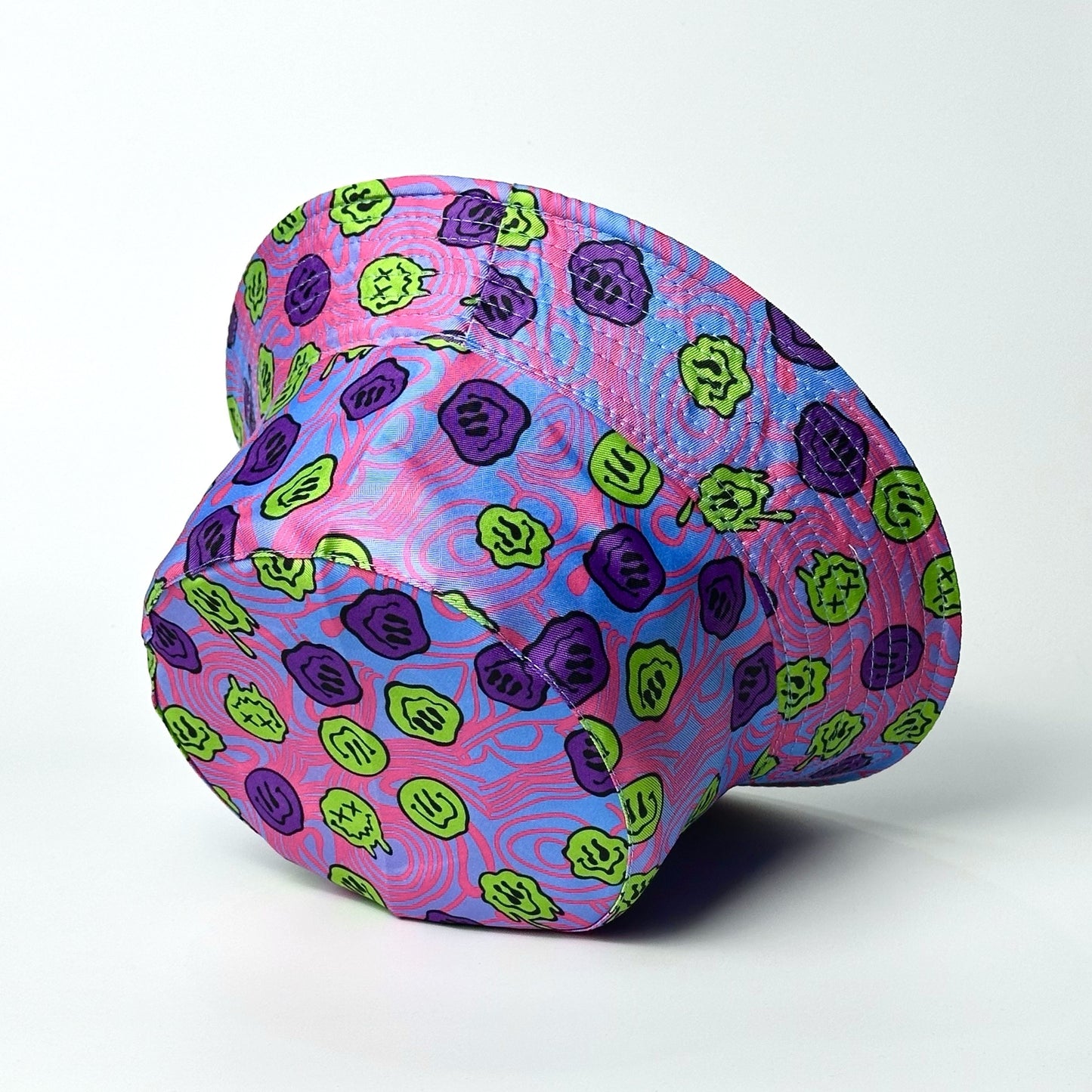 1pc Alien Print Reversible Polyester Bucket Hat, 100% Polyester, Hand Washable or Dry Clean - Non-Stretch & Lightweight with Random Print Placement