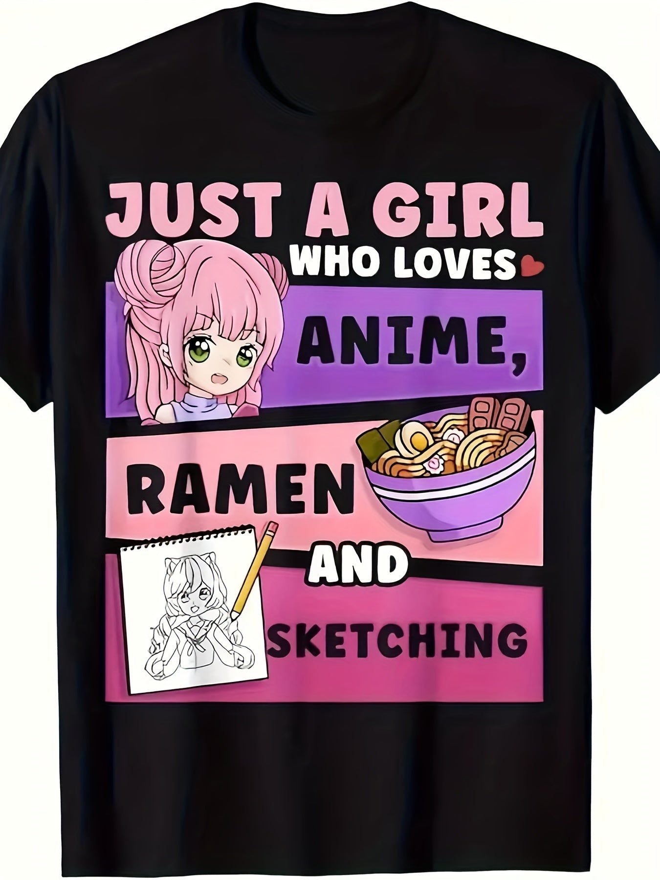 1pc Anime & Sketching Enthusiast Men'S T-Shirt - 100% Cotton, Elegant Style, Round Neck, Short Sleeve, Stretch Fabric, All-Season Comfort - Ideal Gift for Anime Fans