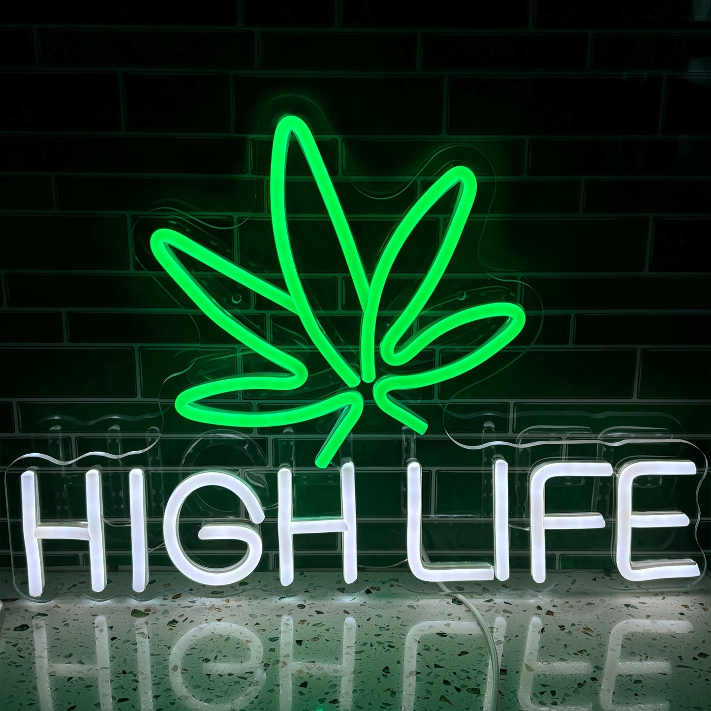 1pc High Life LED Neon Sign, USB Powered Wall Decor, Switch Controlled, Multipurpose for Bedroom, Bar, Coffee Shop, Game Room - No Battery Required