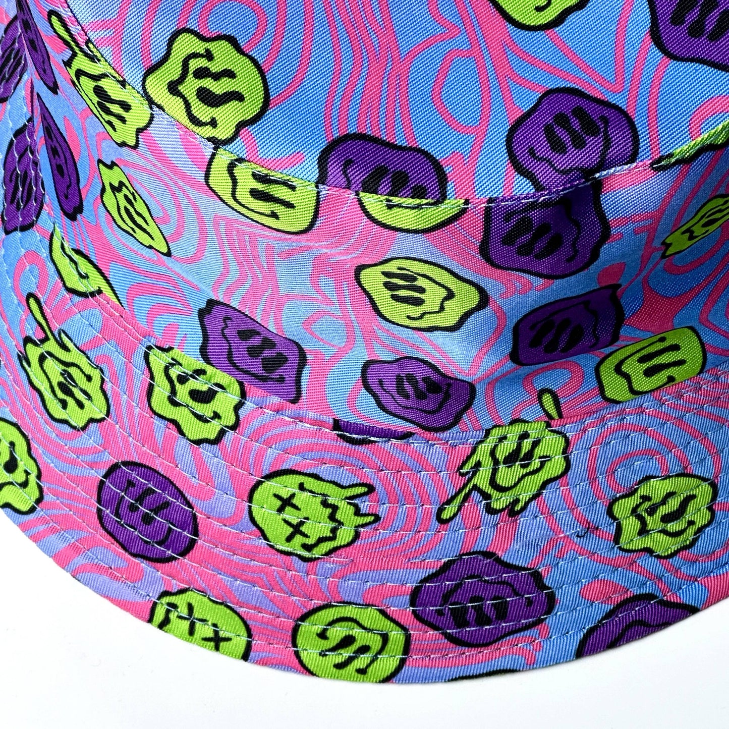 1pc Alien Print Reversible Polyester Bucket Hat, 100% Polyester, Hand Washable or Dry Clean - Non-Stretch & Lightweight with Random Print Placement