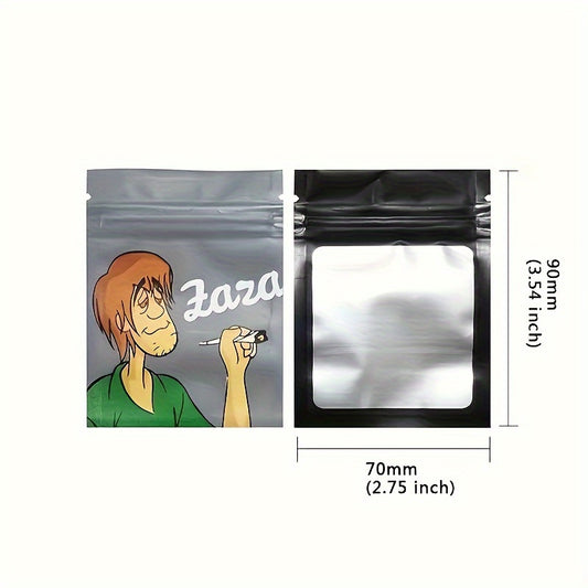 Cartoon Design Ziplock Bags - 20/50 Pack Reusable Plastic Seal Bags for Party Favors and Storage - Durable Pouches for Gifts and Home Use, Holiday Themes - 3.5"x2.8" Size